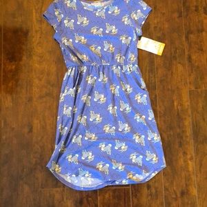NWT LuLaRoe Disney Collection Kids Mae* Lavender w/ Bambi’s Thumper hopping